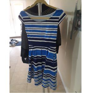 Blue striped dress